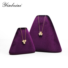 Yinbeini Purple Velvet Ring Earrings Necklace Display Stand for Wedding Perfect for Jewelry Store Counters and Bridal Shops TB039