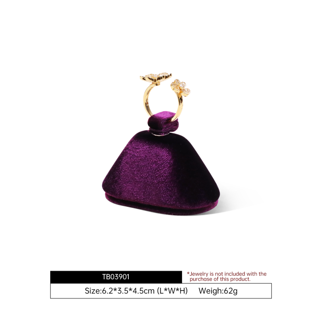 Yinbeini Purple Velvet Ring Earrings Necklace Display Stand for Wedding Perfect for Jewelry Store Counters and Bridal Shops TB039