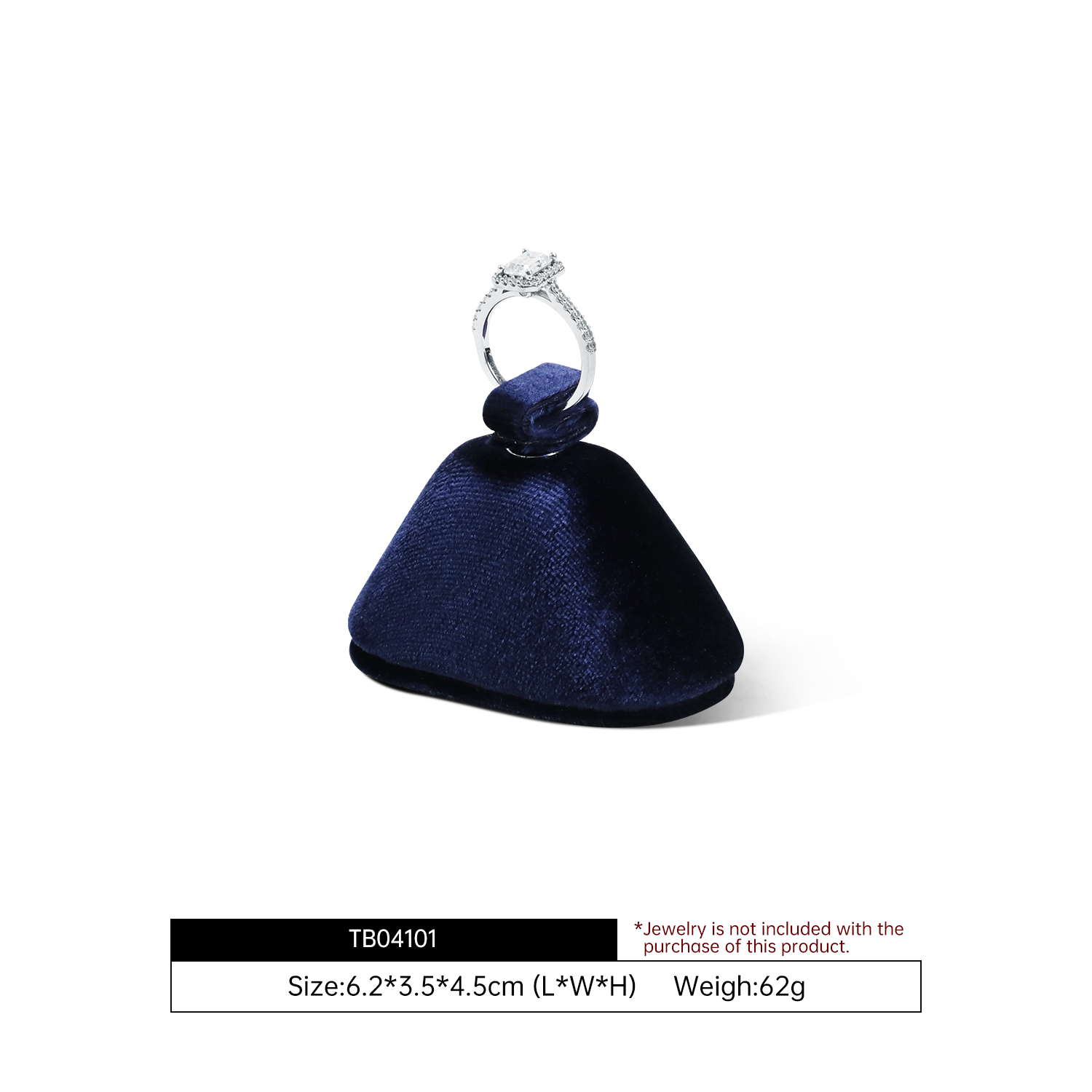 Yinbeini Purple Velvet Ring Earrings Necklace Display Stand for Wedding Perfect for Jewelry Store Counters and Bridal Shops TB039