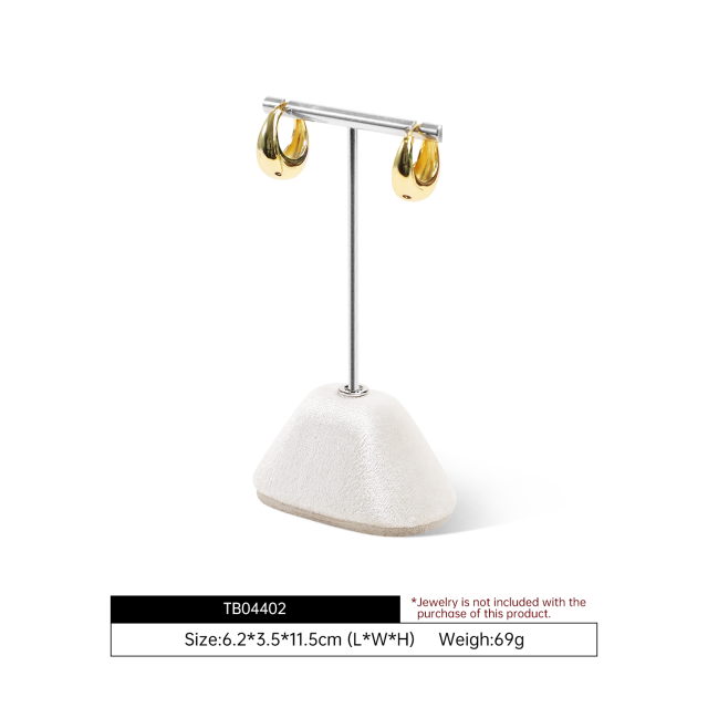 Yinbeini Purple Velvet Ring Earrings Necklace Display Stand for Wedding Perfect for Jewelry Store Counters and Bridal Shops TB039