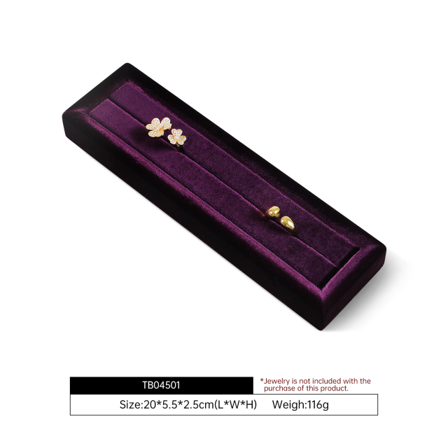 Yinbeini Velvet Ring Display Stand Single Row Ring Ear Stud Storage Organizer Jewelry Shop Showcase Props TB045