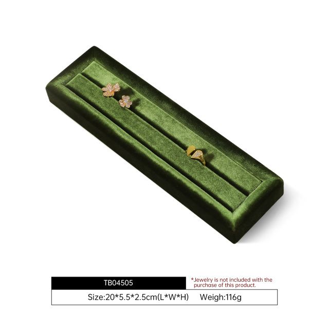 Yinbeini Velvet Ring Display Stand Single Row Ring Ear Stud Storage Organizer Jewelry Shop Showcase Props TB045