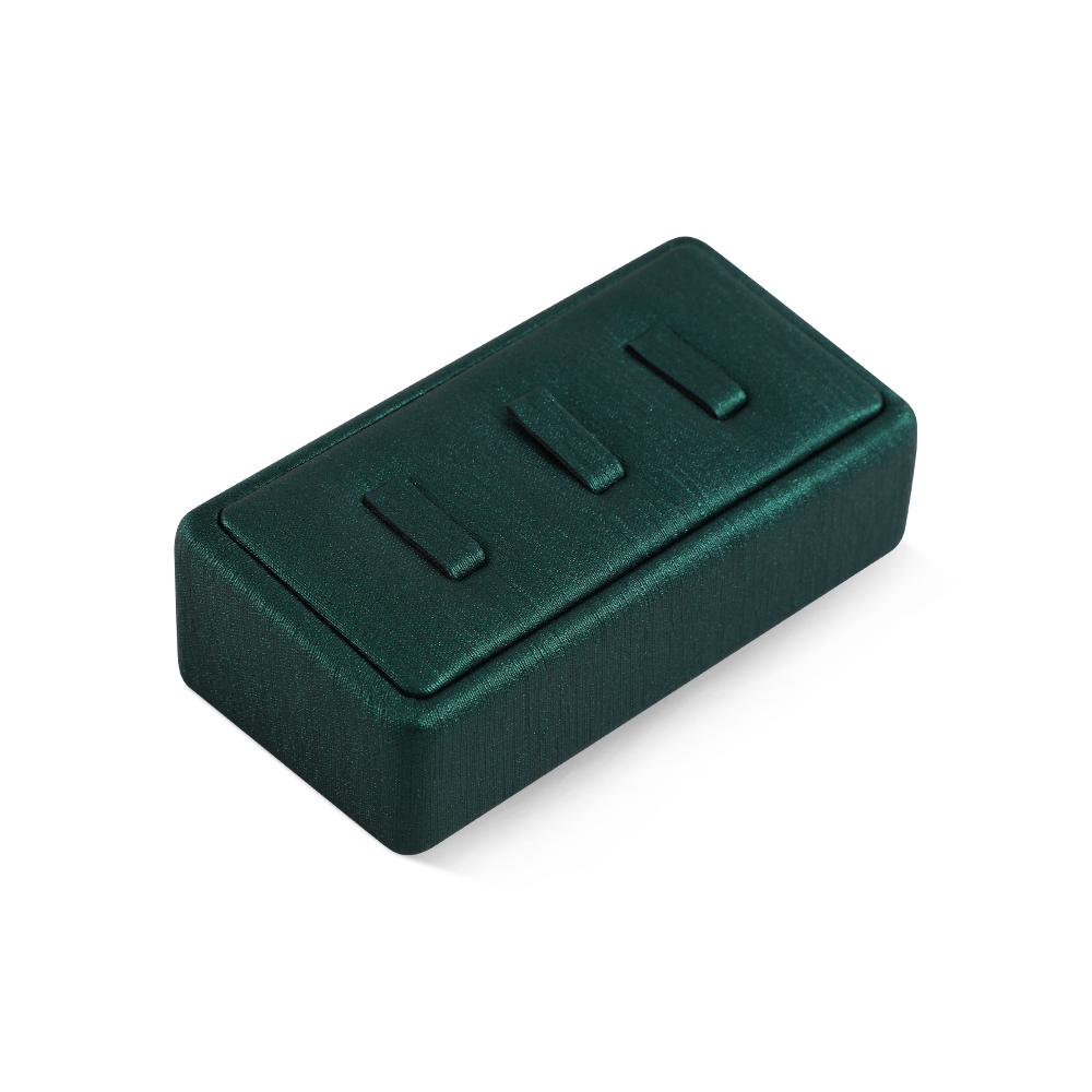 Yinbeini PU Leather Ring Earrings Necklace Storage Stand Dark Green Jewelry Accerssories Display Set Bangle Pendant Organizer TT004