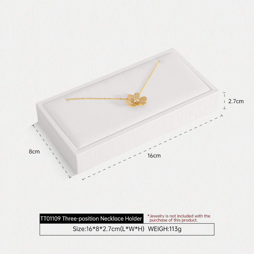 Yinbeini Premium Customizable PU Leather Jewelry Display Set Multi Piece White Organizer for Complete Jewelry Collections Ideal TT011