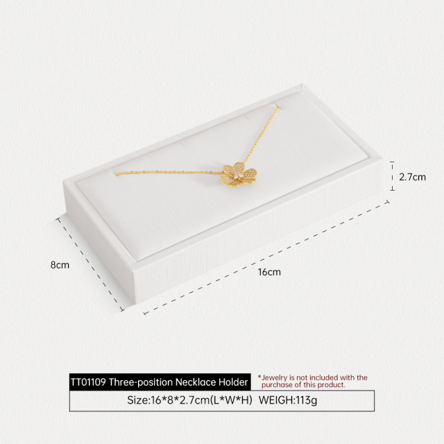 Yinbeini Premium Customizable PU Leather Jewelry Display Set Multi Piece White Organizer for Complete Jewelry Collections Ideal TT011