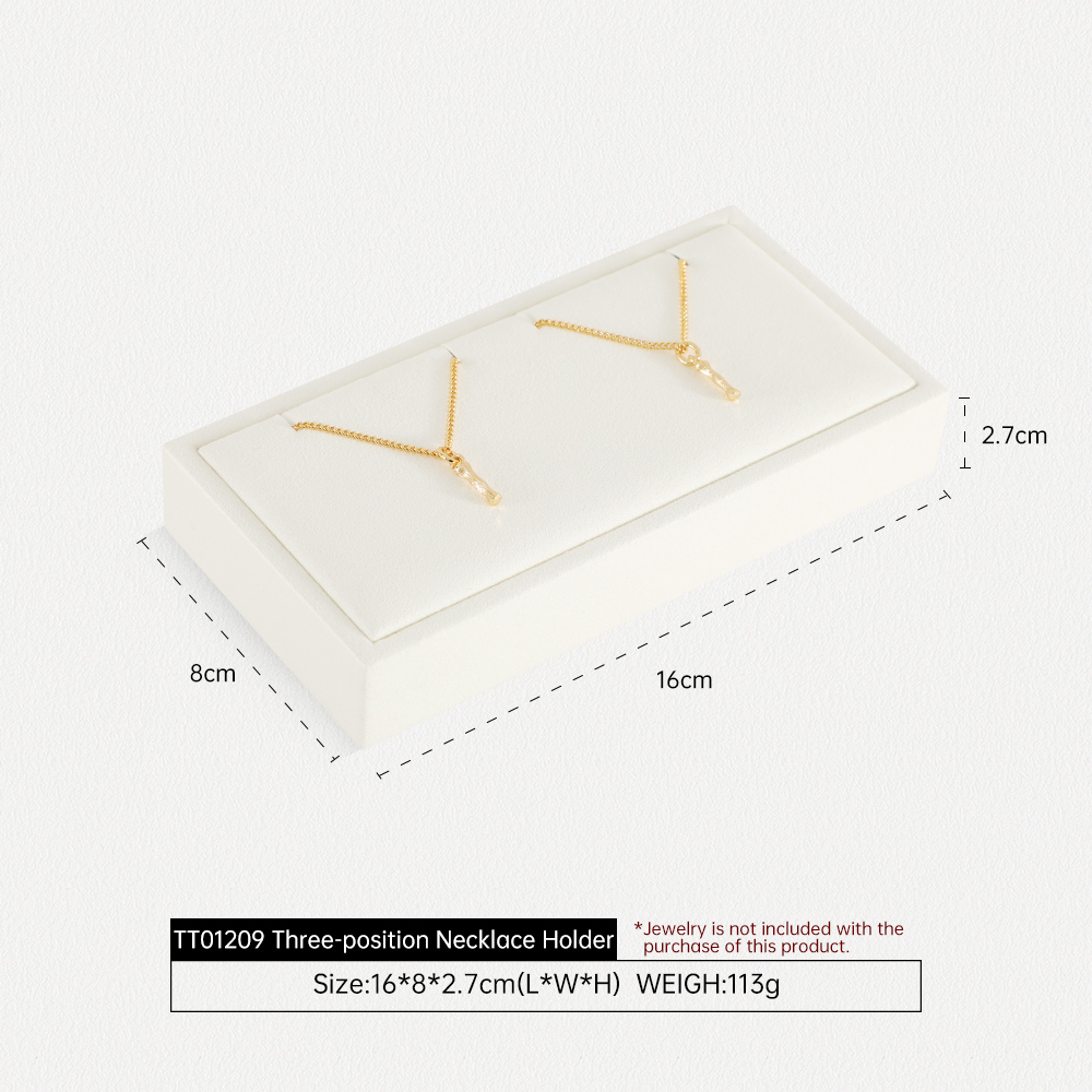 Yinbeini Minimalist Scandinavian White Ring Earrings Necklace Bracelet Storage Organizer Microfiber Jewelry Decoration Set TT012