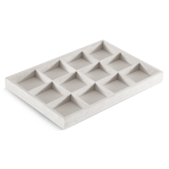 Yinbeini Velvet Ring Earring Bracelet Necklace Display Tray  Jewelry Organizer Tray Table Top Stackable Drawer Storage P036