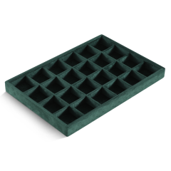 Yinbeini Velvet Ring Earring Bracelet Necklace Display Tray  Jewelry Organizer Tray Table Top Stackable Drawer Storage P036