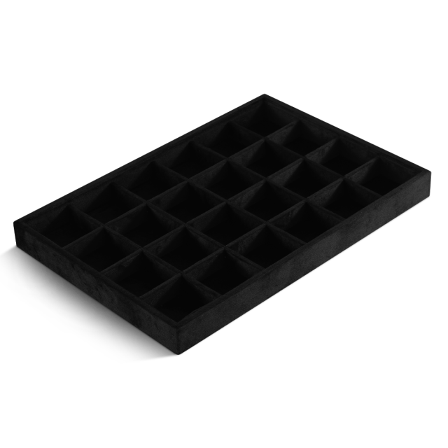 Yinbeini Velvet Ring Earring Bracelet Necklace Display Tray  Jewelry Organizer Tray Table Top Stackable Drawer Storage P036