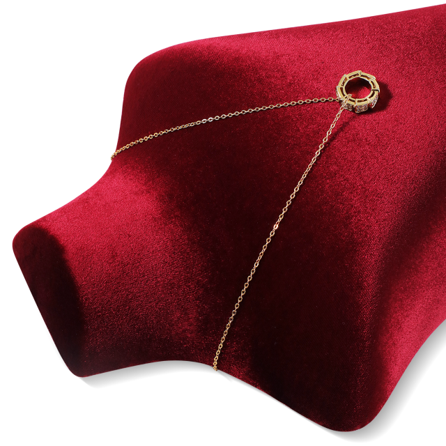Yinbeini Velvet Necklace Display Stand Portrait Chest Jewelry Pendant Showcase Rack Counter Display Props jewelry counter  RB015