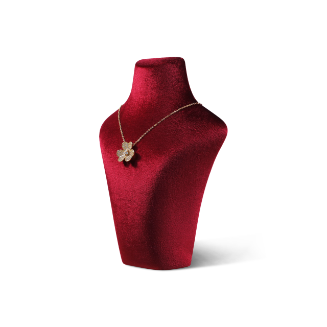 Yinbeini Velvet Necklace Display Stand Portrait Chest Jewelry Pendant Showcase Rack Counter Display Props jewelry counter  RB015