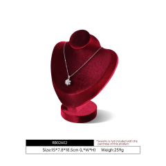 Yinbeini Velvet Jewelry Pendant Chest Stand Necklace Display Organizer Jewelry Store Countertop Exhibition Props RB026