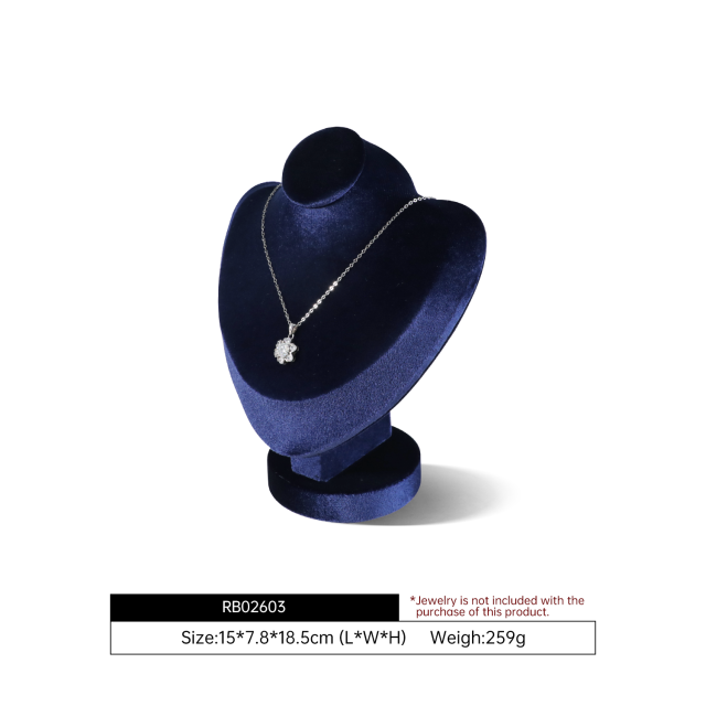 Yinbeini Velvet Jewelry Pendant Chest Stand Necklace Display Organizer Jewelry Store Countertop Exhibition Props RB026