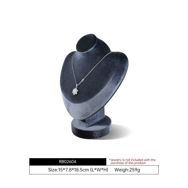 Yinbeini Velvet Jewelry Pendant Chest Stand Necklace Display Organizer Jewelry Store Countertop Exhibition Props RB026