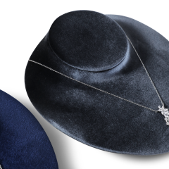 Yinbeini Vintage Inspired Velvet Jewelry Bust Display Retro Fabric for Antique and Vintage Jewelry Collections RB027
