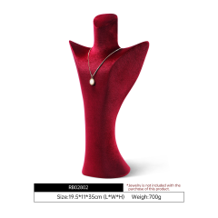 Yinbeini Blue Velvet Jewelry Bust Stand Rich Color to Highlight Diamond and Gemstone Necklaces Suitable for Formal and Evening Jewelry Display RB028