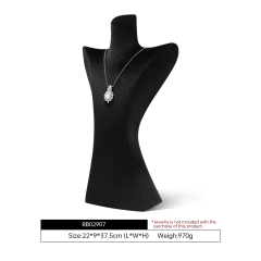 Yinbeini Patented Portrait Necklace Display Props Velvet Jewelry Chest Display Stand Pendant Showcase Holder RB029