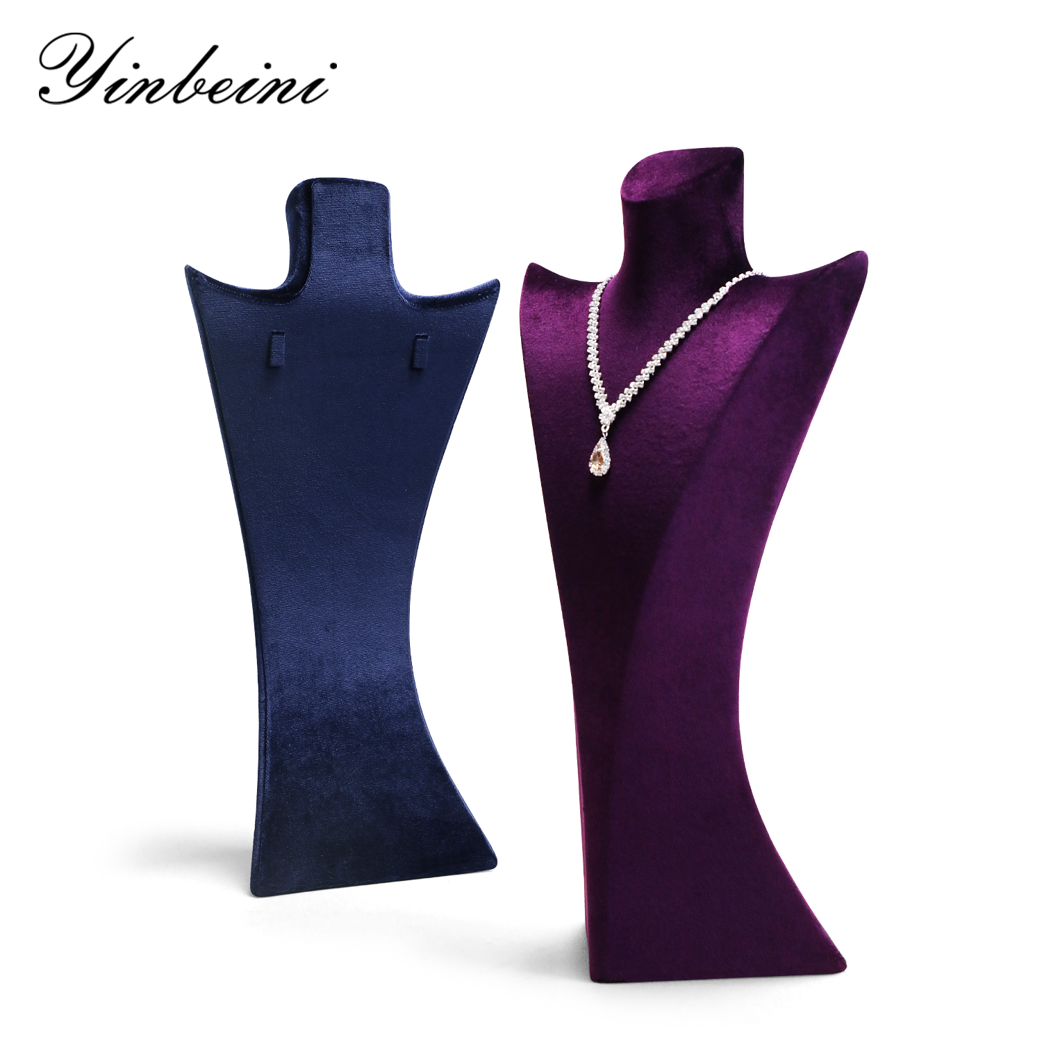 Yinbeini Green Velvet Necklace Display Bust Fresh Color for Bohemian and Nature Inspired Jewelry Ideal for Boho Boutiques and Summer Displays RB030