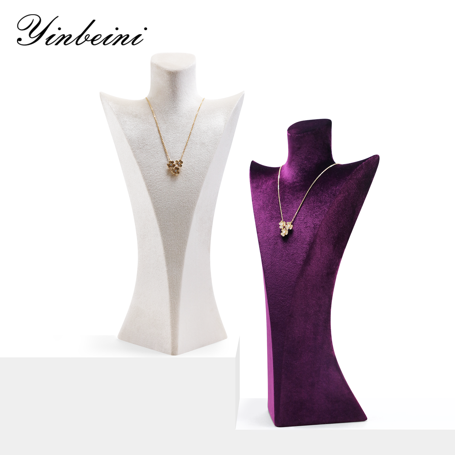 Yinbeini Green Velvet Necklace Display Bust Fresh Color for Bohemian and Nature Inspired Jewelry Ideal for Boho Boutiques and Summer Displays RB030