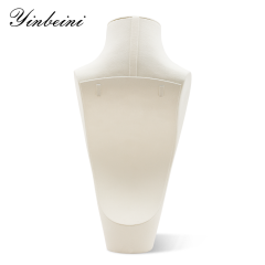 Yinbeini Microfiber  Mannequin Stand Jewelry Display Props Necklace Display Stand Portrait display stand Vertical jewelry counter Jeweler Beige RX007