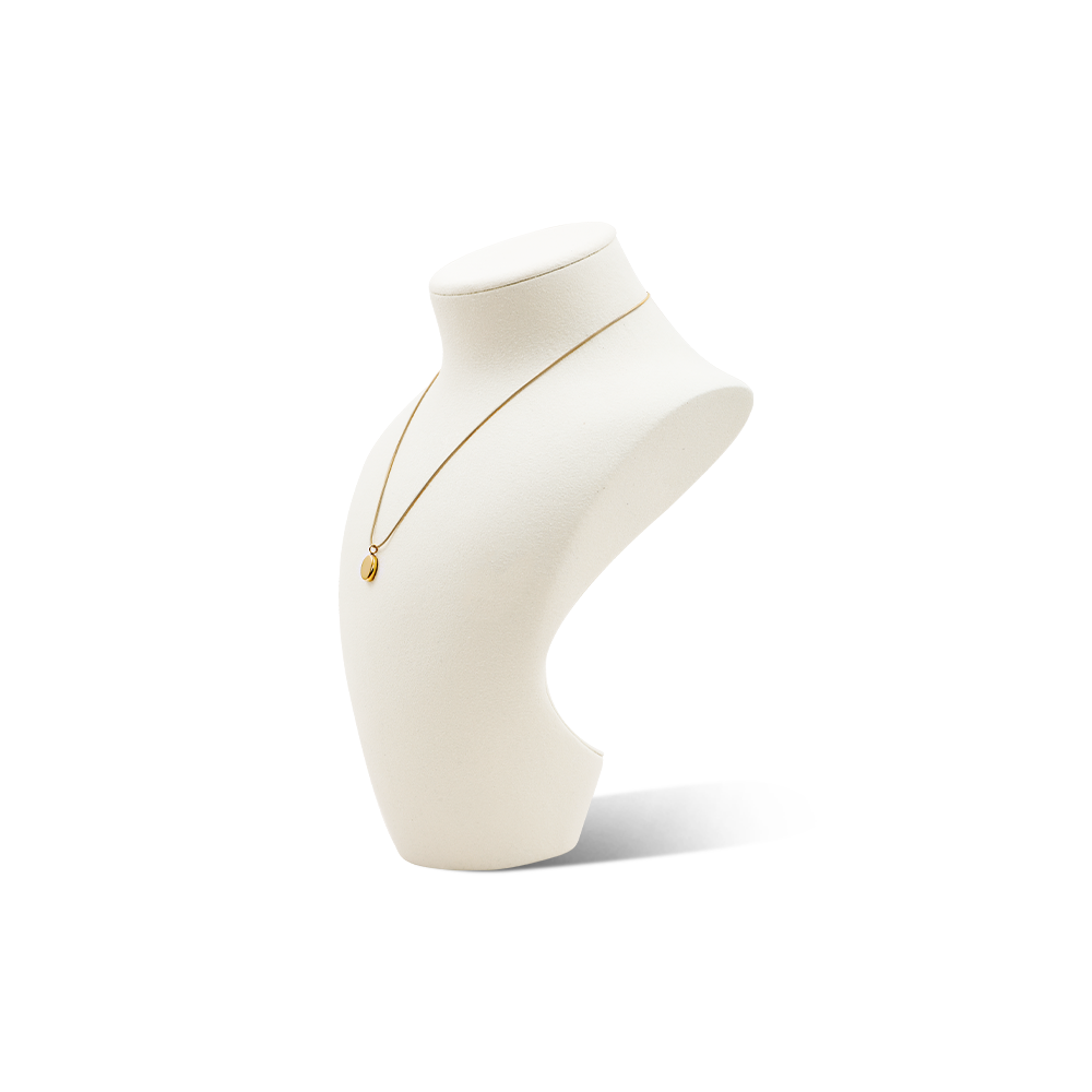 Yinbeini Microfiber  Mannequin Stand Jewelry Display Props Necklace Display Stand Portrait display stand Vertical jewelry counter Jeweler Beige RX007