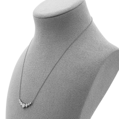 Yinbeini Microfiber  Mannequin Stand Jewelry Display Props Necklace Display Stand Portrait display stand Vertical jewelry counter Jeweler Beige RX007