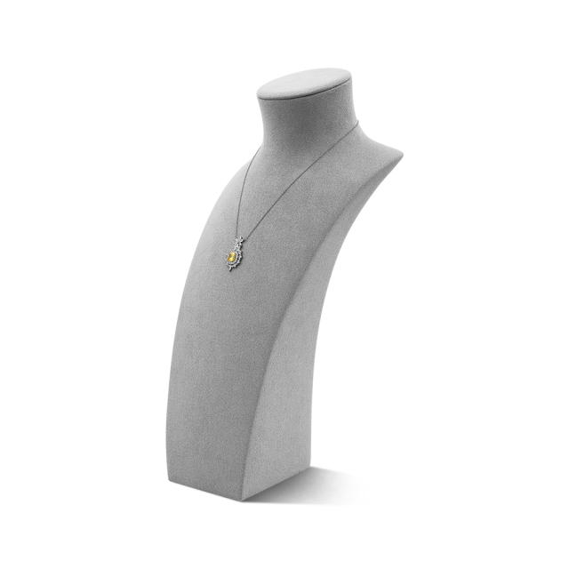 Yinbeini Microfiber Portrait display stand Necklace Display Stand  Jewelry Display Props Vertical Mannequin Stand jewelry counter Beige RX011