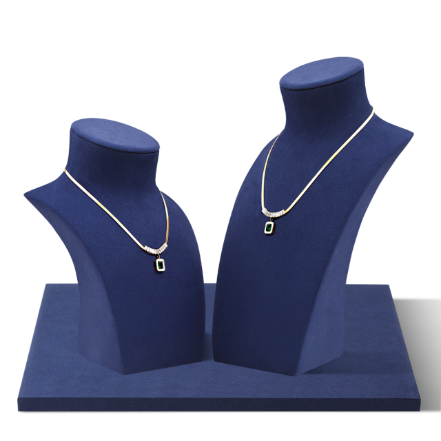 Yinbeini Microfiber Portrait display stand Necklace Display Stand  Jewelry Display Props Vertical Mannequin Stand jewelry counter Beige RX011