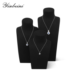 Yinbeini Microfiber Portrait display stand Necklace Display Stand  Jewelry Display Props Vertical Mannequin Stand jewelry counter Beige RX011