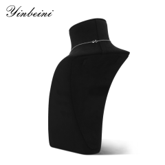 Yinbeini Microfiber Portrait display stand Necklace Display Stand  Jewelry Display Props Vertical Mannequin Stand jewelry counter Beige RX011