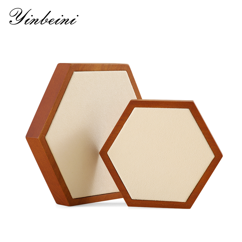 Yinbeini Solid wood jewelry display stand necklace display stand jewelry display set bracelet design plate earrings ring display stand