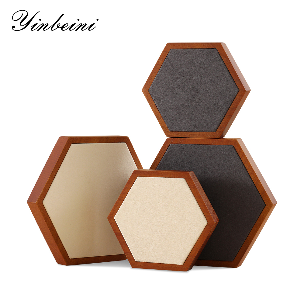 Yinbeini Solid wood jewelry display stand necklace display stand jewelry display set bracelet design plate earrings ring display stand