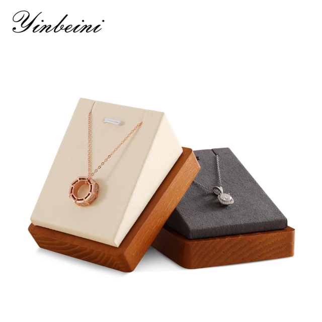 Yinbeini Solid Wood Jewelry Pendant Necklace Display Pendant Display Bracket Jewelry Pendant Storage Rack Necklace Storage