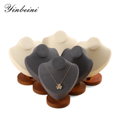 Yinbeini Solid wood necklace display stand bracelet pendant jewelry display stand portrait model neck counter display props