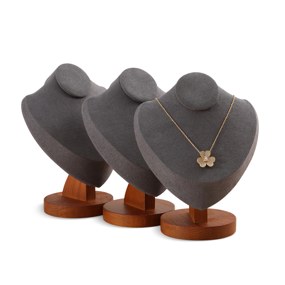 Yinbeini Solid wood necklace display stand bracelet pendant jewelry display stand portrait model neck counter display props