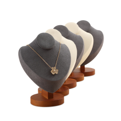 Yinbeini Solid wood necklace display stand bracelet pendant jewelry display stand portrait model neck counter display props