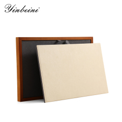 Yinbeini Wooden jewelry display two-color pad bracelet ring earrings necklace display tray Microfiber desktop display jewelry storage box