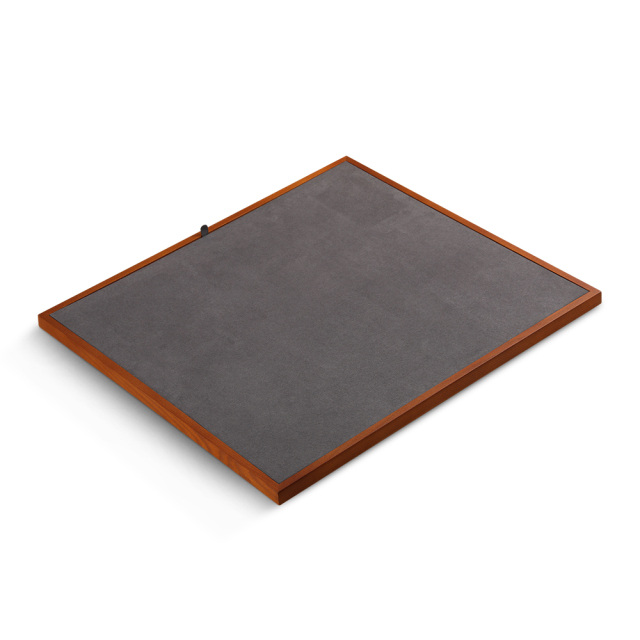 Yinbeini Wooden jewelry display two-color pad bracelet ring earrings necklace display tray Microfiber desktop display jewelry storage box