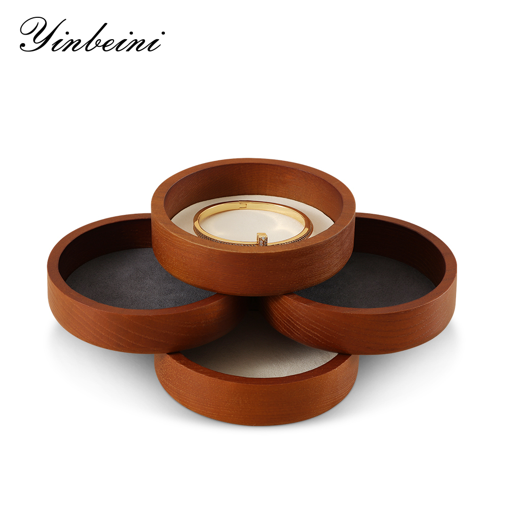 Yinbeini Elegant Wood Base Jewelry Display Kit for Luxury Jewelry Boutiques and High End Bracelet Jewelry Shows SM038