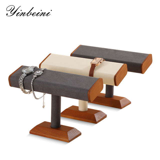Yinbeini Natural Wood Jewelry Display Kit for Craft Fairs and Pop Up Shops Portable and Lightweight Watch Stand SM042