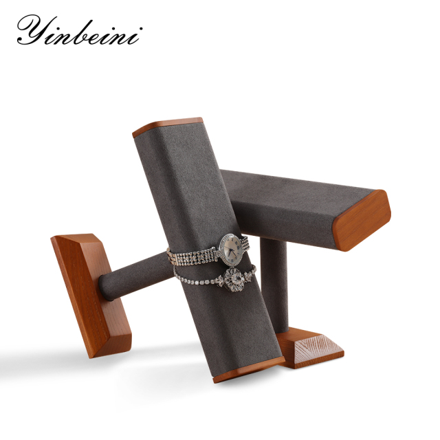 Yinbeini Natural Wood Jewelry Display Kit for Craft Fairs and Pop Up Shops Portable and Lightweight Watch Stand SM042
