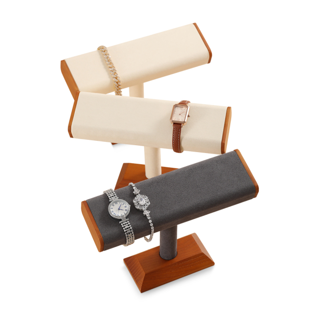 Yinbeini Natural Wood Jewelry Display Kit for Craft Fairs and Pop Up Shops Portable and Lightweight Watch Stand SM042