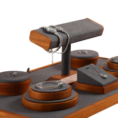 Yinbeini Natural Wood Jewelry Display Kit for Craft Fairs and Pop Up Shops Portable and Lightweight Watch Stand SM042