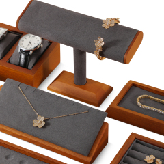 Yinbeini Natural Wood Jewelry Display Kit for Craft Fairs and Pop Up Shops Portable and Lightweight Watch Stand SM042