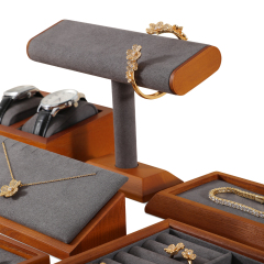 Yinbeini Natural Wood Jewelry Display Kit for Craft Fairs and Pop Up Shops Portable and Lightweight Watch Stand SM042