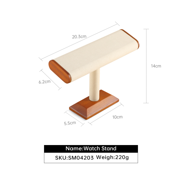 Yinbeini Natural Wood Jewelry Display Kit for Craft Fairs and Pop Up Shops Portable and Lightweight Watch Stand SM042