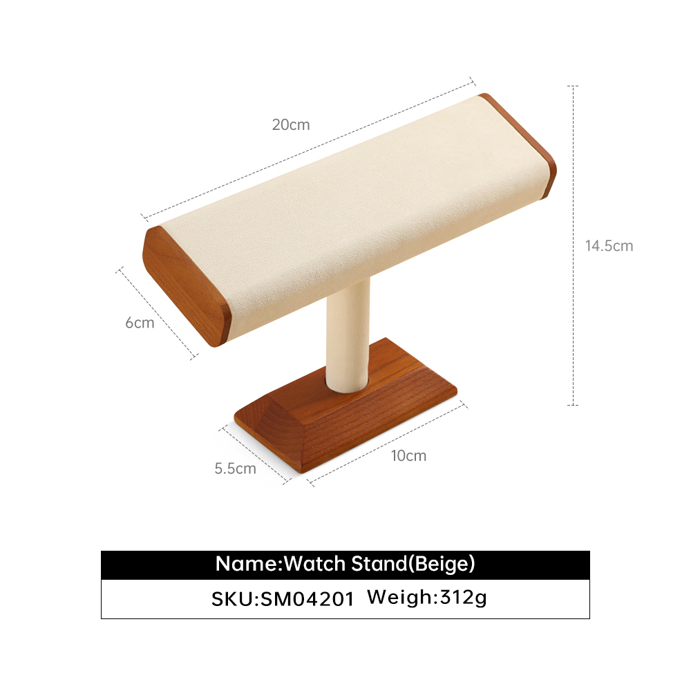 Yinbeini Natural Wood Jewelry Display Kit for Craft Fairs and Pop Up Shops Portable and Lightweight Watch Stand SM042
