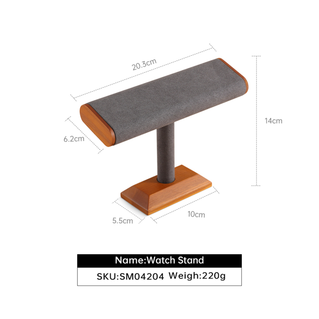 Yinbeini Natural Wood Jewelry Display Kit for Craft Fairs and Pop Up Shops Portable and Lightweight Watch Stand SM042