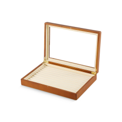Yinbeini Wooden Bracelet Necklace Display Case Ring Earrings Organizer Large Jewelry Storage Box With Cover Jeweler's jewelry counter