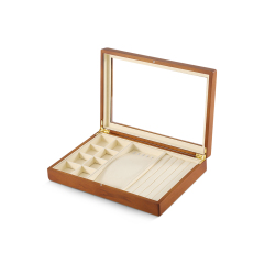 Yinbeini Wooden Bracelet Necklace Display Case Ring Earrings Organizer Large Jewelry Storage Box With Cover Jeweler's jewelry counter